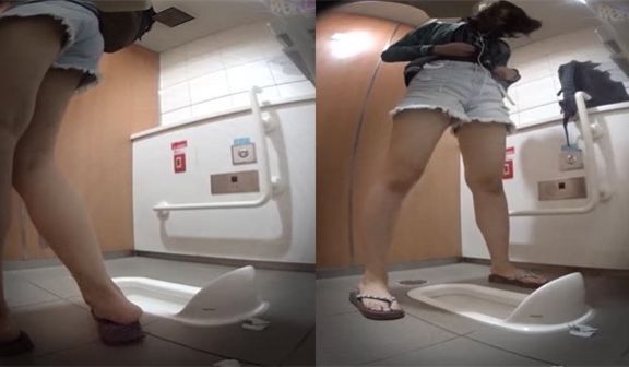 商场高清偷窥：厕所全景实拍第二弹